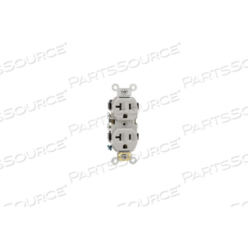 OEM#: CR20-GY20A, 125 В, ДВУХСТОРОННЯЯ РОЗЕТКА, САМОЗАЗЕМЛЕНИЕ, СЕРАЯ от Leviton