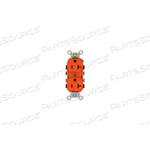 OEM#: CR20-O20A, 125 В, ДВОЙНАЯ РОЗЕТКА, САМОЗАЗЕМЛЕНИЕ, ОРАНЖЕВЫЙ от Leviton