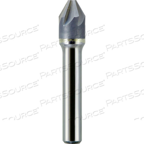 1/2 DIA., 3/8 SHANK, 2-1/2 OAL, 60, 6 FLUTE SINGLE END COUNTERSINK, SOLID CARBIDE, UNCOATED