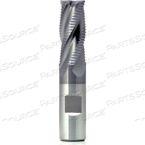 1 DIA., 1 SHANK, 4 LOC, 6-1/2 OAL, 5 FLUTE COBALT SINGLE END FINE ROUGHING END MILL, UNCOATED