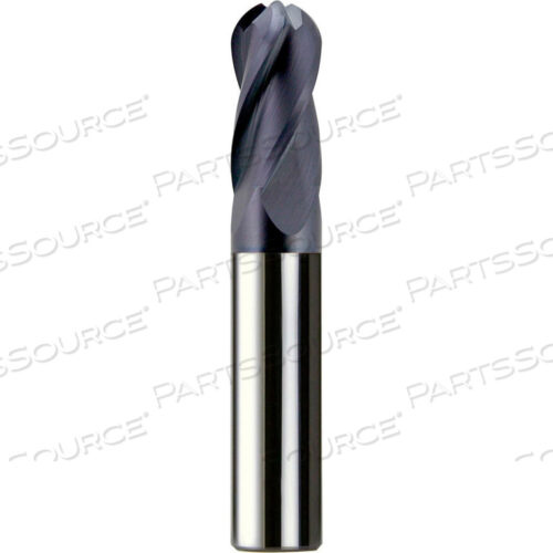 5/8 DIA., 5/8 SHANK, 1-1/4 LOC, 3-1/2 OAL, 4 FLUTE SOLID CARBIDE BALL SINGLE END MILL, ALTIN