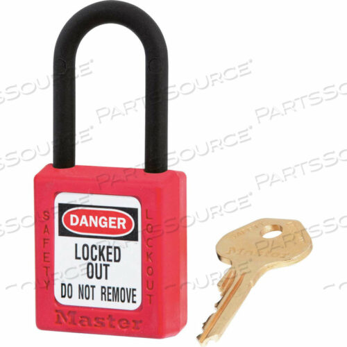 OEM#: 406KAREDDIELECTRIC ZENEX PADLOCK, 1-1/2W X 1-1/2H, НЕЙЛОНОВАЯ ДУЖКА, КРАСНАЯ от Master Lock