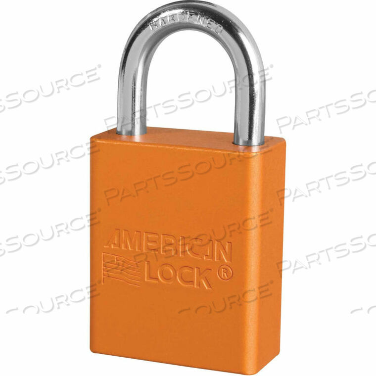OEM#: S1105ORJAMERICAN LOCK ALUMINUM SAFETY PADLOCK, 1-1/2W X 1H SHACKLE, ORANGE by Master Lock