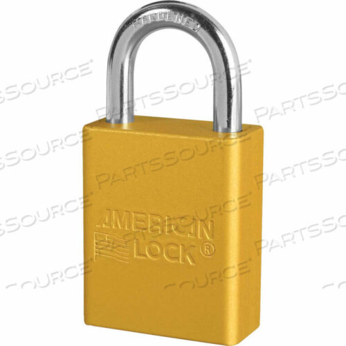OEM#: S1105YLWAMERICAN LOCK ALUMINUM SAFETY PADLOCK, 1-1/2W X 1H SHACKLE, YELLOW by Master Lock