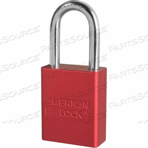 OEM#: S1106REDAMERICAN LOCK АЛЮМИНИЕВЫЙ БЕЗОПАСНЫЙ НАВЕСНОЙ ЗАМОК, 1-1/2W X 1-1/2H ДУГА, КРАСНЫЙ от Master Lock