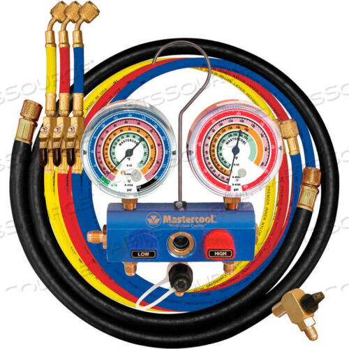 OEM#: 598613 WAY 3 1/8 GAUGES, 60 HOSES 3-1/4 R, B, Y & 1-3/8 BLACK by Mastercool