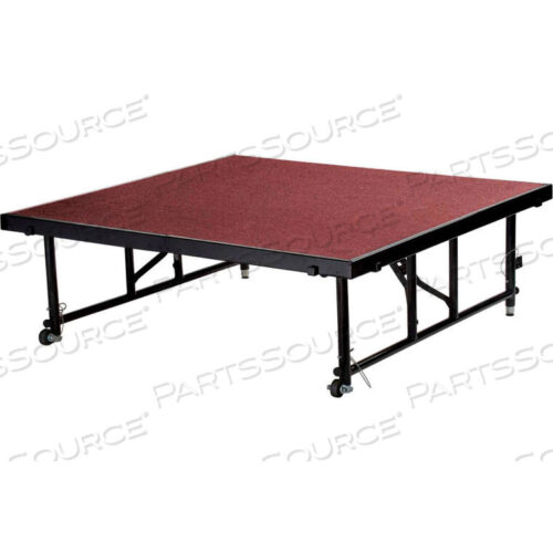 OEM#: TFXS48481624C-40TRANSFIX 4L X 4W ПОРТАТИВНАЯ СЦЕНА С РЕГУЛИРУЕМЫМ 16-24H И КРАСНОЙ КОВРОВОЙ КОВРОВКОЙ от National Public Seating