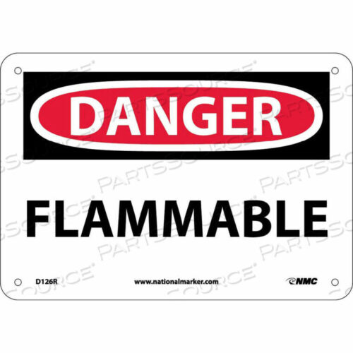 OEM#: D126RNMC ЗНАК OSHA, ОПАСНО ОГНЕОПАСНО, 7 X 10, БЕЛЫЙ/КРАСНЫЙ/ЧЕРНЫЙ от National Marker Company