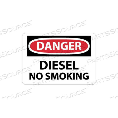 OEM#: D18ABNMC ЗНАК OSHA, ОПАСНО, ДИЗЕЛЬНЫЙ ДВИГАТЕЛЬ, КУРИТЬ НЕ НУЖНО, 10 X 14, БЕЛЫЙ/КРАСНЫЙ/ЧЕРНЫЙ от National Marker Company