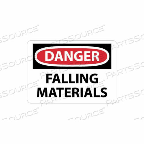 OEM#: D37RBNMC ЗНАК OSHA, ОПАСНОСТЬ ПАДЕНИЯ МАТЕРИАЛОВ, 10 X 14, БЕЛЫЙ/КРАСНЫЙ/ЧЕРНЫЙ от National Marker Company