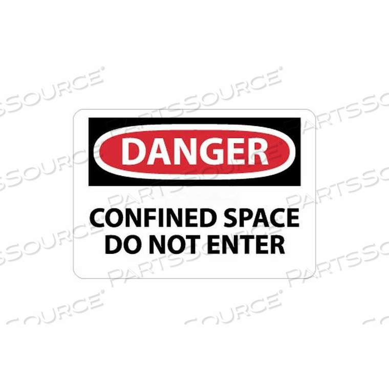 OEM#: D383RBNMC ЗНАК OSHA, ОПАСНО, ЗАМКНУТОЕ ПРОСТРАНСТВО, ВХОД ЗАПРЕЩЕН, 10 X 14, БЕЛЫЙ/КРАСНЫЙ/ЧЕРНЫЙ от National Marker Company