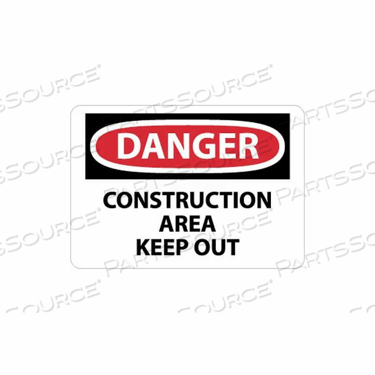 OEM#: D404RBNMC ЗНАК OSHA, ОПАСНО, СТРОИТЕЛЬНАЯ ЗОНА, НЕ ВХОДИТЬ, 10 X 14, БЕЛЫЙ/КРАСНЫЙ/ЧЕРНЫЙ от National Marker Company