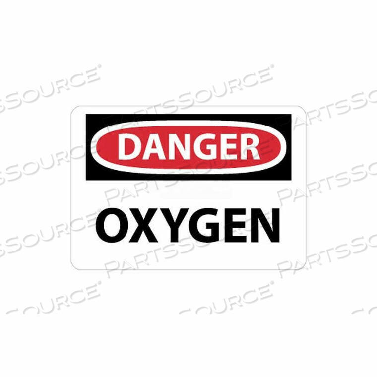 OEM#: D98RNMC ЗНАК OSHA, ОПАСНО, КИСЛОРОД, 7 X 10, БЕЛЫЙ/КРАСНЫЙ/ЧЕРНЫЙ от National Marker Company