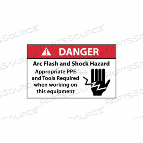 OEM#: DGA61APNMC НАКЛЕЙКИ ДУГОВОЙ ВСПЫШКИ, ОПАСНОСТЬ ДУГОВОЙ ВСПЫШКИ И ПОРАЖЕНИЯ ЭЛЕКТРИЧЕСКИМ ТОКОМ, СООТВЕТСТВУЮЩИЕ СРЕДСТВА ЗАЩИТЫ, 3 X 5, БЕЛЫЙ/КРАСНЫЙ/ЧЕРНЫЙ от National Marker Company