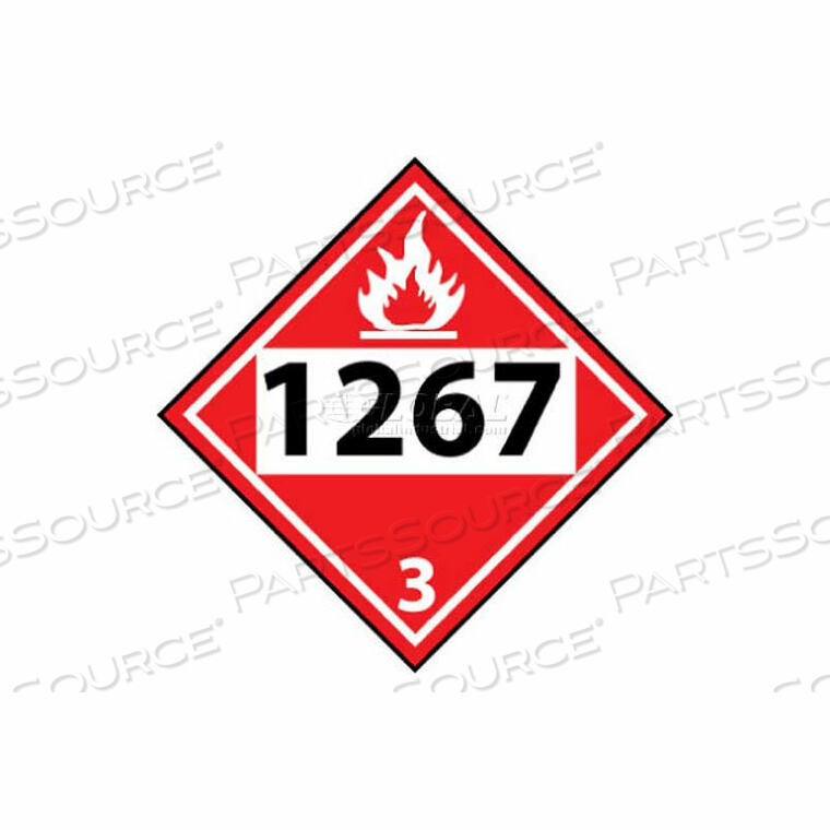 OEM#: DL139BPNMC ТОЧЕЧНАЯ ТАБЛИЧКА, 1267 3, 10-3/4 X 10-3/4, БЕЛАЯ/КРАСНАЯ/ЧЕРНАЯ от National Marker Company