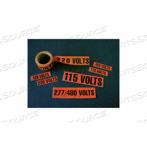 OEM#: JL22042ONMC МАРКЕР НАПРЯЖЕНИЯ, 277/480 ВОЛЬТ, 1-1/8 X 4-1/2, ОРАНЖЕВЫЙ/ЧЕРНЫЙ от National Marker Company