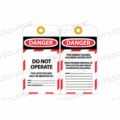 OEM#: LOTAG36-25NMC БИРКИ, ОПАСНО, НЕ ЭКСПЛУАТИРОВАТЬ, 6 X 3, БЕЛЫЙ/КРАСНЫЙ/ЧЕРНЫЙ, 25/PK от National Marker Company