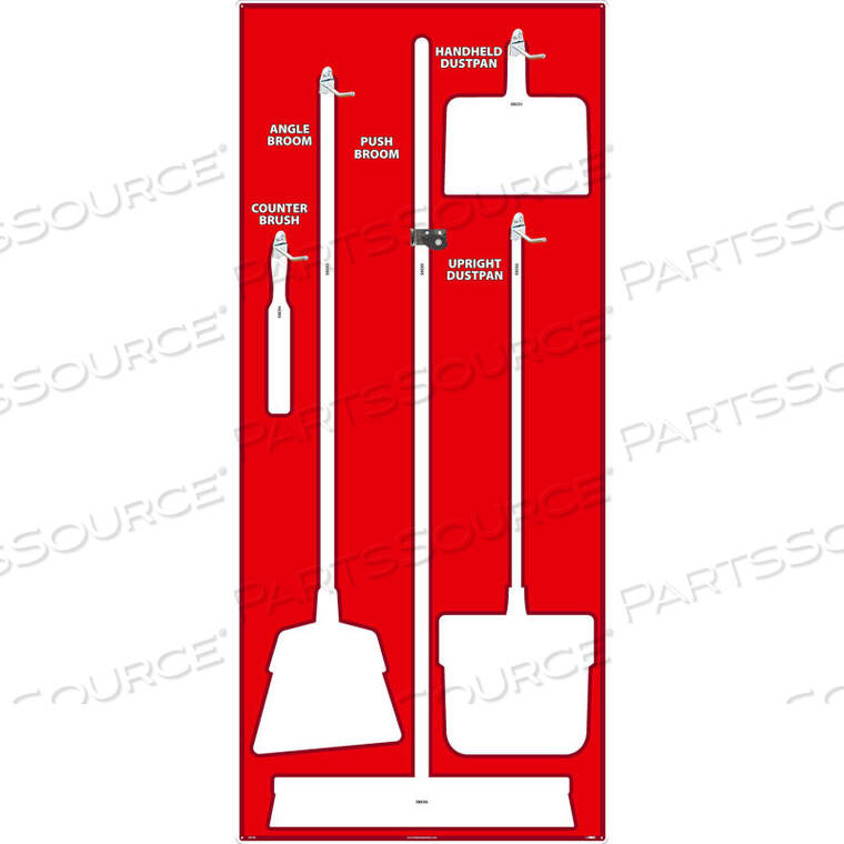 OEM#: SB106ALJANITORIAL ТЕНЕВАЯ ПЛАСТИНА, КРАСНАЯ НА БЕЛОМ, ПРОМЫШЛЕННЫЙ АЛЮМИНИЙ от National Marker Company