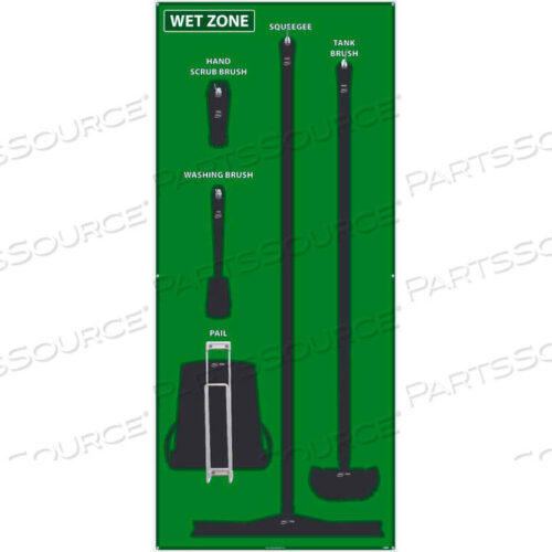 OEM#: SB120ALWET ZONE SHADOW BOARD, ЗЕЛЕНЫЙ/ЧЕРНЫЙ, 68 X 30, АЛЮМИНИЙ от National Marker Company