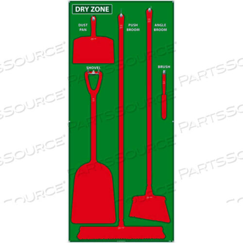 OEM#: SB134ALDRY ZONE SHADOW BOARD, ЗЕЛЕНЫЙ/КРАСНЫЙ, 68 X 30, АЛЮМИНИЙ от National Marker Company