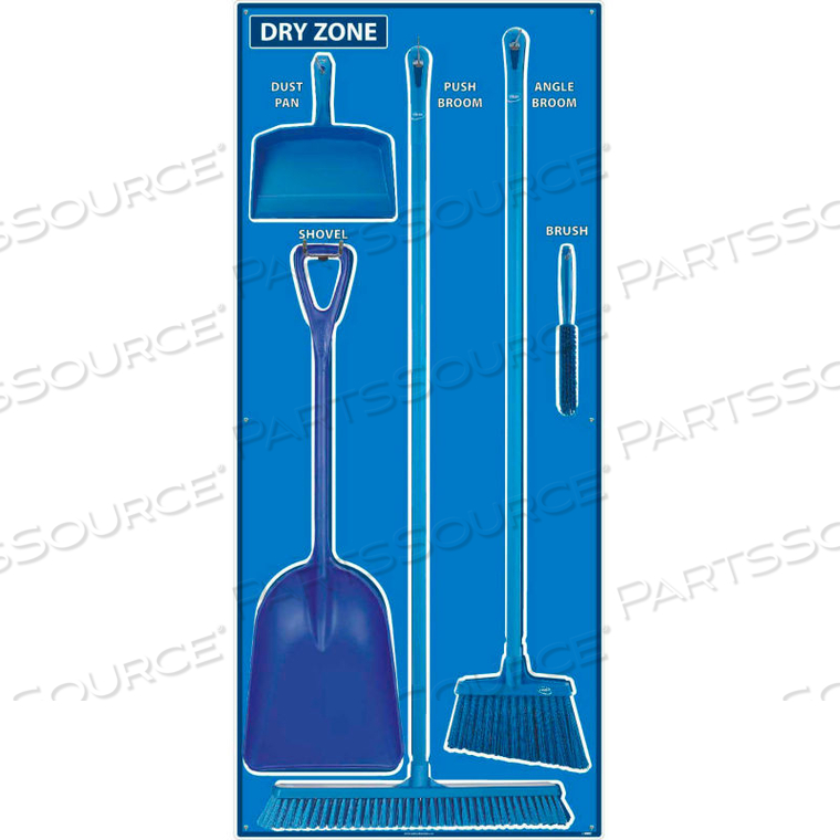 OEM#: SBK131FGDRY ZONE SHADOW BOARD COMBO KIT, BLUE/BLUE,68 X 30, PRO SERIES ACRYLIC by National Marker Company