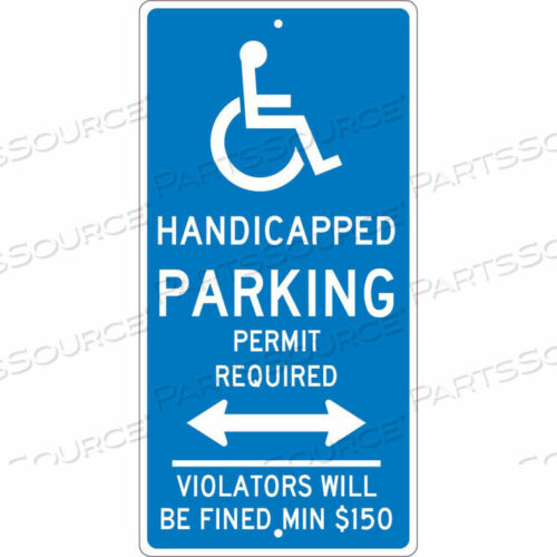 OEM#: TMS309HNMC ДОРОЖНЫЙ ЗНАК, ЗАРЕЗЕРВИРОВАННАЯ ПАРКОВКА, КОННЕКТИКУТ, 24 X 12, СИНИЙ от National Marker Company