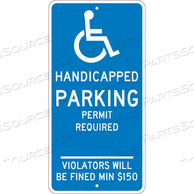 OEM#: TMS310JNMC ДОРОЖНЫЙ ЗНАК, ЗАРЕЗЕРВИРОВАННАЯ ПАРКОВКА, КОННЕКТИКУТ, 24 X 12, СИНИЙ от National Marker Company