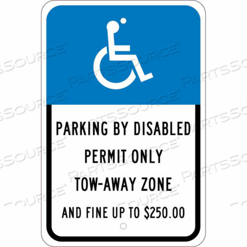 OEM#: TMS313JNMC TRAFFIC SIGN, RESERVED PARKING FLORIDA, 18 X 12, WHITE by National Marker Company