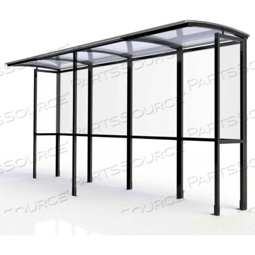 OEM#: SR1603-BLKOPEN ПЕРЕДНЯЯ КАМЕРА ДЛЯ КУРЕНИЯ - ПОЛОВИННЫЕ БОКОВЫЕ ПАНЕЛИ 139 Ш X 36 Г X 711 В ПРОЗРАЧНАЯ КРЫША от No Butts Bin Co.