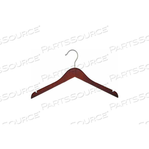 OEM#: 20312NAHANCO TOP HANGER-FLAT, 12L, WOOD-MAHAGONY, PKG QTY 100 от National Hanger Company Inc.