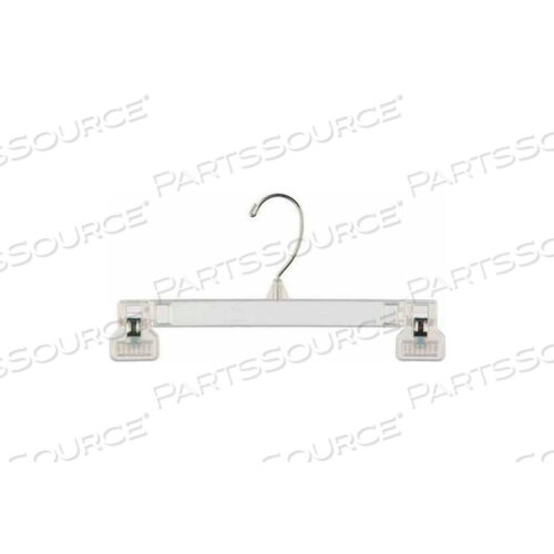 OEM#: 6012NAHANCO SKIRT/SLACK HANGER-PINCH GRIP, 12L, PLASTIC-CL, PKG QTY 200 by National Hanger Company Inc.