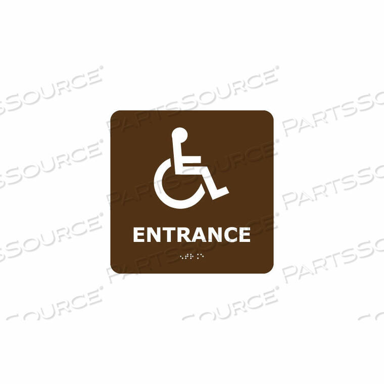 OEM#: ADA17WBRГРАФИЧЕСКИЙ ЗНАК БРАЙЛЯ - ВХОД - КОРИЧНЕВЫЙ от National Marker Company