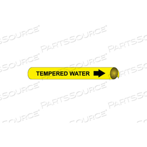 PRECOILED AND STRAP-ON PIPE MARKER - TEMPERED WATER