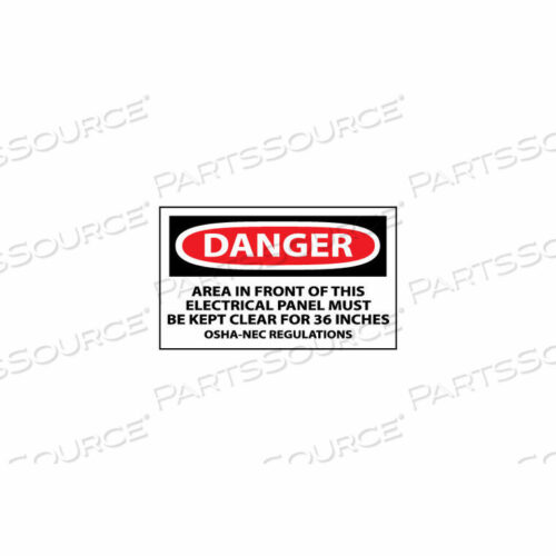 OEM#: D225APЭТИКЕТКИ МАШИНЫ - ОПАСНАЯ ЗОНА ПЕРЕД ЭТОЙ ЭЛЕКТРИЧЕСКОЙ ПАНЕЛЬЮ от National Marker Company