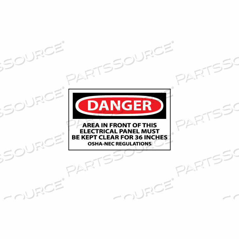 OEM#: D225APЭТИКЕТКИ МАШИНЫ - ОПАСНАЯ ЗОНА ПЕРЕД ЭТОЙ ЭЛЕКТРИЧЕСКОЙ ПАНЕЛЬЮ от National Marker Company