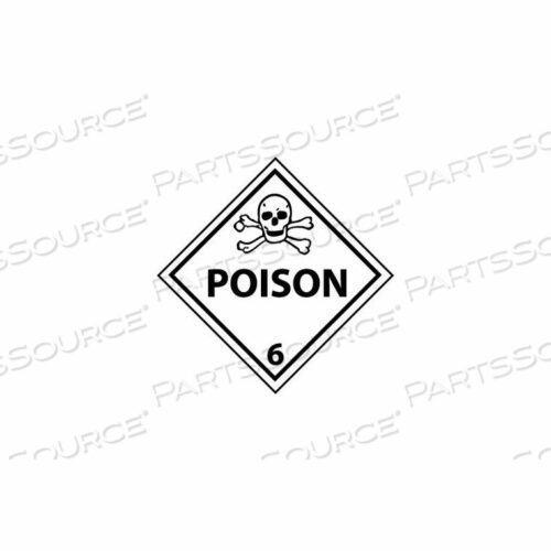 OEM#: DL8RDOT PLACARD - POISON 6 by National Marker Company