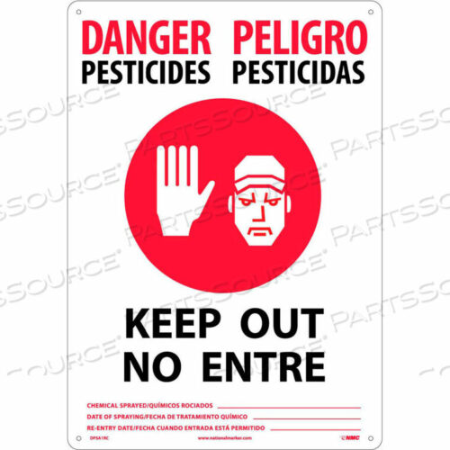 OEM#: DPSA1RCДВУЯЗЫЧНЫЙ ПЛАСТИКОВЫЙ ЗНАК - ОПАСНО ПЕСТИЦИДЫ НЕ ДОПУСКАТЬ от National Marker Company