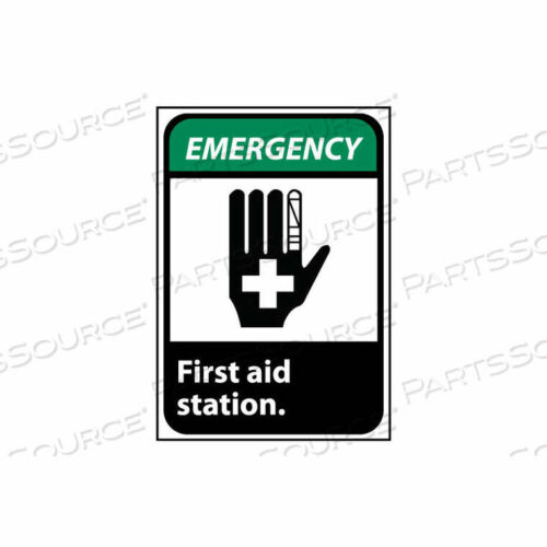 OEM#: EGA3PBEЗНАК АВАРИЙНОЙ СИТУАЦИИ 14X10 ВИНИЛОВЫЙ - СТАНЦИЯ ПЕРВОЙ ПОМОЩИ от National Marker Company