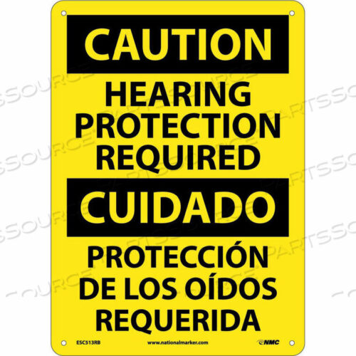OEM#: ESC513RBBILASTIC ЗНАК С МНОГОЯЗЫЧНОЙ ИНФОРМАЦИЕЙ - ВНИМАНИЕ! ТРЕБУЕТСЯ ЗАЩИТА ОРГАНОВ СЛУХА от National Marker Company
