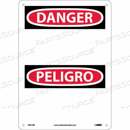OEM#: ESD1RBБЛОКИРОВАННЫЙ ПЛАСТИКОВЫЙ ЗНАК С НАЗВАНИЕМ - ОПАСНОСТЬ, БЛЕСТЯЩИЙ от National Marker Company