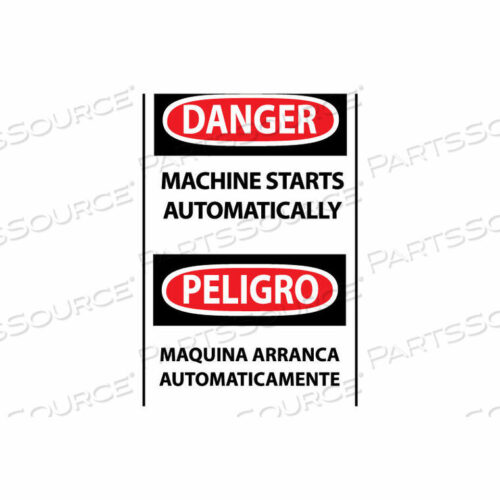 OEM#: ESD378APДВУЯЗЫЧНЫЕ ЭТИКЕТКИ МАШИНЫ - ОПАСНОСТЬ МАШИНА ЗАПУСКАЕТСЯ АВТОМАТИЧЕСКИ от National Marker Company