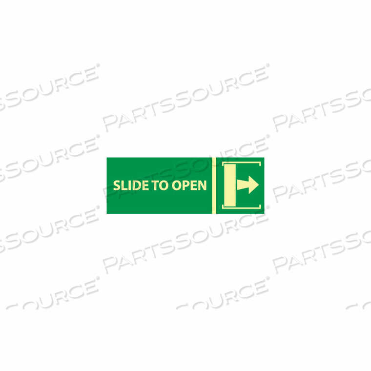 OEM#: GL319RGLOW SIGN RIGID PLASTIC - СДВИГАЙТЕ, ЧТОБЫ ОТКРЫТЬ (СО СТРЕЛКОЙ ВПРАВО) от National Marker Company