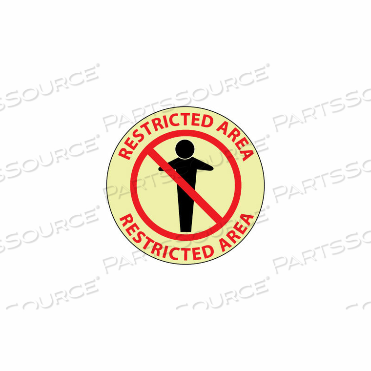 OEM#: GWFS11СВЕТЯЩИЙСЯ НАПОЛЬНЫЙ ЗНАК - ЗОНА ОГРАНИЧЕННОГО ДОСТУПА от National Marker Company