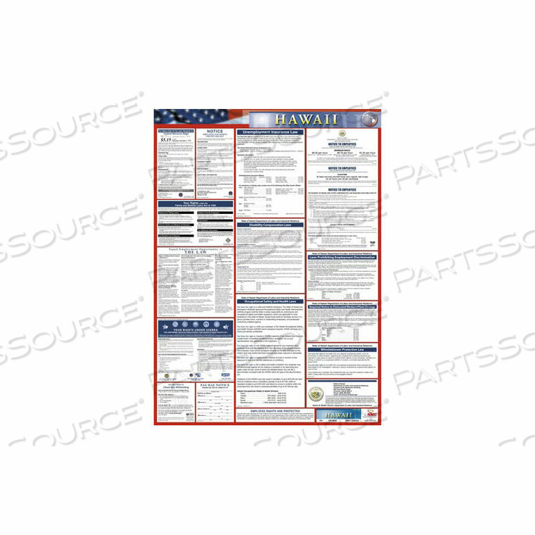 OEM#: ПОСТЕР LLP-HILABOR LAW – ГАВАЙИ от National Marker Company