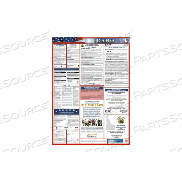 OEM#: LLP-IDLABOR LAW ПЛАКАТ - IDAHO от National Marker Company