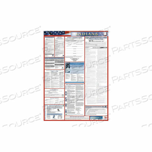 OEM#: LLP-INLABOR LAW ПЛАКАТ - ИНДИАНА от National Marker Company