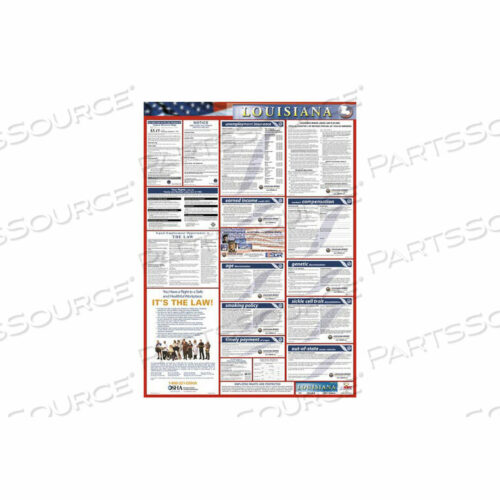 OEM#: LLP-LALABOR LAW ПЛАКАТ - ЛУИЗИАНА от National Marker Company