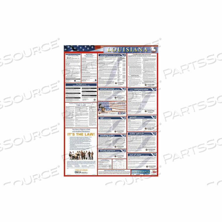 OEM#: LLP-LALABOR LAW ПЛАКАТ - ЛУИЗИАНА от National Marker Company
