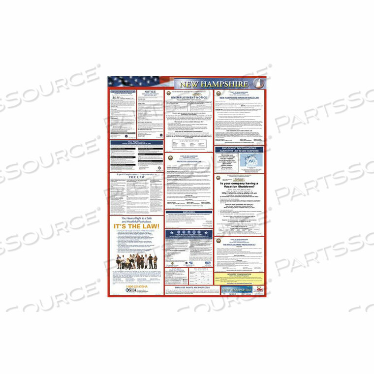 OEM#: LLP-NHLABOR LAW ПЛАКАТ - НЬЮ-ГЭМПШИР от National Marker Company