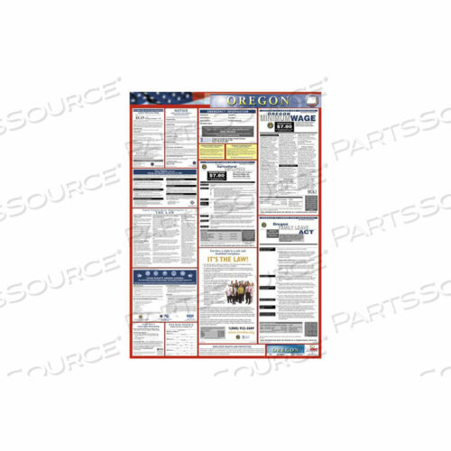 OEM#: LLP-ORLABOR LAW ПЛАКАТ - ОРЕГОН от National Marker Company
